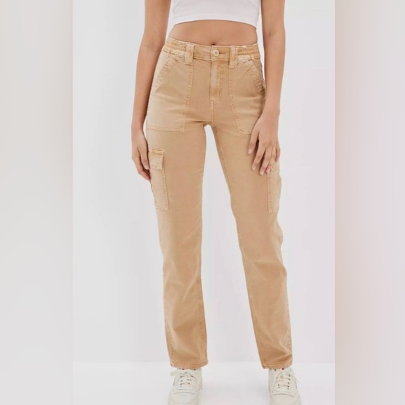 American Eagle Outfitters Pants - American Eagle Stretch Cargo High Rise Straight Pant sz 14
